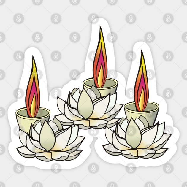 White Lotus & Deepas Diwali Sticker by HolidayBug